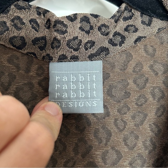 Rabbit Rabbit Women’s 2 Piece Leopard Print Slinky Knit Skirt Top 22W - Picture 6 of 8